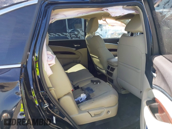 2016 Acura MDX w/Tech with VIN 5FRYD3H4XGB011596, listed as a IAAI auction lot 41692631 with 43,615 mi miles. Bid and sale history available at carsss.com. Image 8.