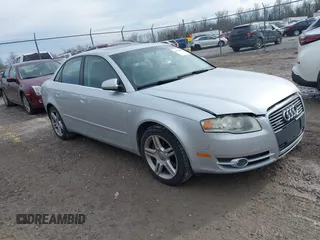 2007 Audi A4 2.0T with VIN WAUDF78E87A020457, listed as a IAAI auction lot 41670098 with 142,252 mi miles. Bid and sale history available at carsss.com. Image 1.