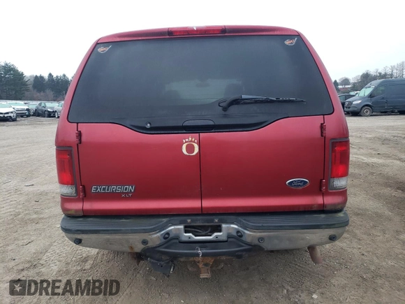 2004 Ford Excursion Special Serv с VIN 1FMNU41L44EB01671, выставлен на аукционе Copart как лот 85745504 с пробегом 202 510 миль миль и Чистый • Clean title. История ставок и продаж доступна на DreamBid. Изображение 6.