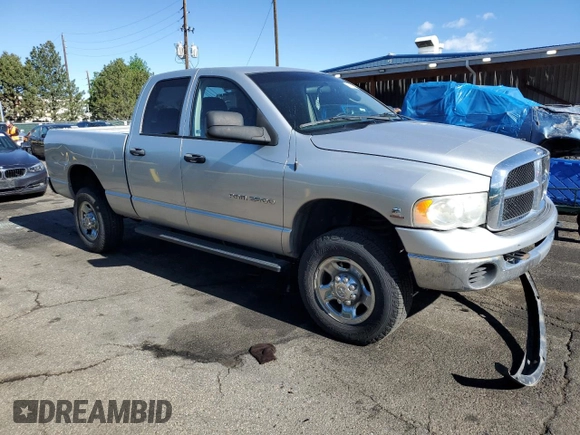 2004 Dodge 2500 SLT z VIN 3D7KU28C64G234562, wystawiony jako Copart lot #57330035 z przebiegiem 195 824 mil mil oraz Czysty tytuł • Clean title. Historia ofert i sprzedaży dostępna na DreamBid. Obrazek 4.
