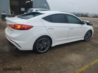 2018 Hyundai Elantra Sport with VIN KMHD04LB0JU456155, listed as a Copart auction lot 85654664 with 62,608 mi miles and Salvage Title. Bid and sale history available at carsss.com. Image 3.