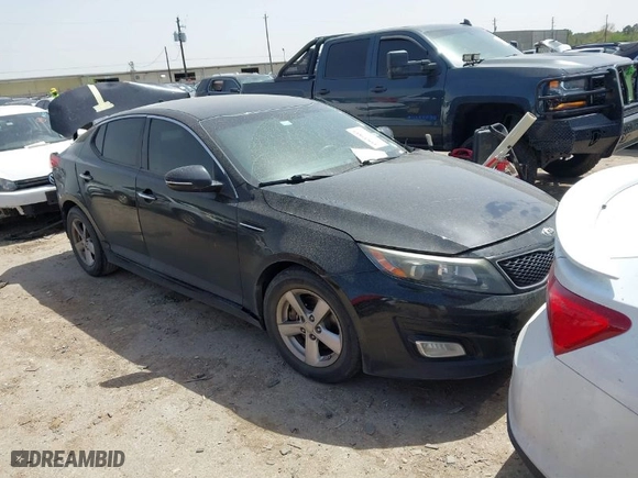 2015 Kia Optima LX with VIN 5XXGM4A75FG450983, listed as a IAAI auction lot 41837815 with 95,187 mi miles. Bid and sale history available at carsss.com. Image 1.