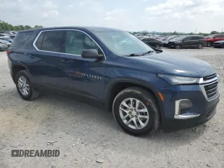 2023 Chevrolet Traverse LS z VIN 1GNERFKW8PJ112735, wystawiony jako Copart lot #60020405 z przebiegiem 72 912 mil mil oraz Szkoda całkowita • Salvage title. Historia ofert i sprzedaży dostępna na DreamBid. Obrazek 4.