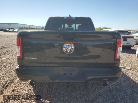 2022 Ram 1500 Lone Star with VIN 1C6RREFMXNN446341, listed as a Copart auction lot 74249304 with 5,587 mi miles and Salvage title. Bid and sale history available at DreamBid. Image 6.