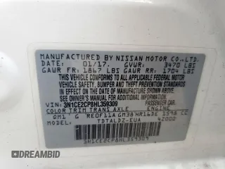 2017 Nissan Note S Plus z VIN 3N1CE2CP8HL359309, wystawiony jako Copart lot #57729915 z przebiegiem 73 534 mil mil oraz Szkoda całkowita • Salvage title. Historia ofert i sprzedaży dostępna na DreamBid. Obrazek 13.