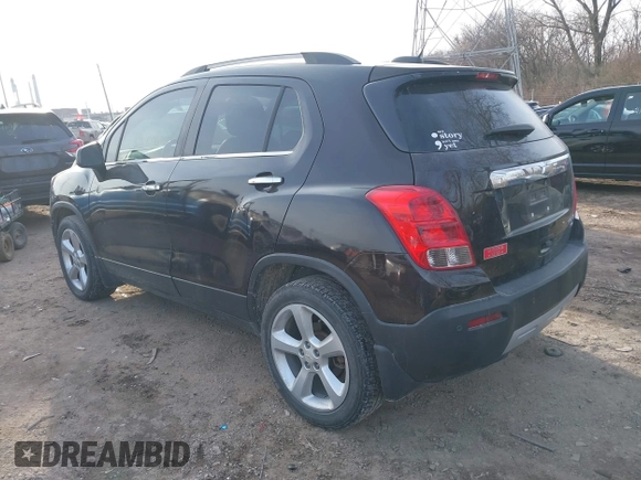 2015 Chevrolet Trax LTZ with VIN KL7CJTSB9FB101817, listed as a IAAI auction lot 41090727 with 108,959 mi miles. Bid and sale history available at carsss.com. Image 3.