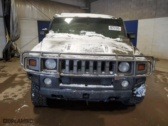 2005 Hummer H2 SUT with VIN 5GRGN22U35H125903, listed as a Copart auction lot 88751345 with 0 mi miles and Salvage Title. Bid and sale history available at carsss.com. Image 5.