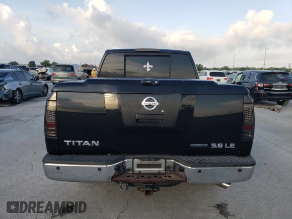 2008 Nissan Titan SE with VIN 1N6BA07D38N354945, listed as a Copart auction lot 55075145 with 191,112 mi miles and Clean Title. Bid and sale history available at DreamBid. Image 6.