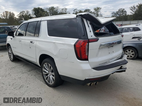 2022 GMC Yukon XL Denali with VIN 1GKS2JKL0NR238244, listed as a Copart auction lot 75345804 with 28,003 mi miles and Salvage Title. Bid and sale history available at carsss.com. Image 2.
