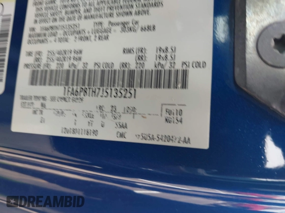 2018 Ford Mustang EcoBoost with VIN 1FA6P8TH7J5135251, listed as a IAAI auction lot 42567327 with 87,458 mi miles and . Bid and sale history available at DreamBid. Image 9.
