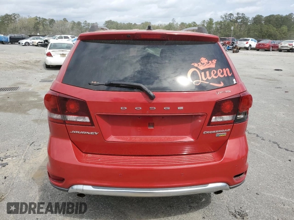 2017 Dodge Journey Crossroad Plus with VIN 3C4PDCGG4HT613860, listed as a Copart auction lot 58511275 with Not provided miles and Salvage title. Bid and sale history available at DreamBid. Image 6.