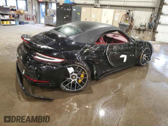 2019 Porsche 911 Turbo S with VIN WP0CD2A9XKS144611, listed as a Copart auction lot 77636924 with 62,657 mi miles and Salvage Title. Bid and sale history available at carsss.com. Image 3.