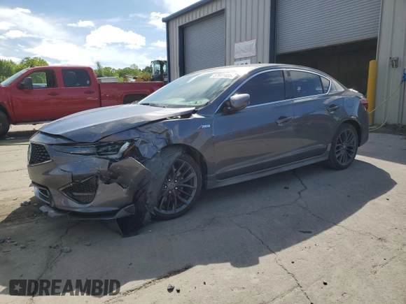 2019 Acura ILX Premium with VIN 19UDE2F88KA006980, listed as a Copart auction lot 57601465 with 60,271 mi miles and Salvage title. Bid and sale history available at DreamBid. Image 1.
