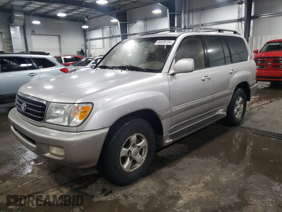 2000 Toyota Land Cruiser with VIN JT3HT05J6Y0105489, listed as a Copart auction lot 86409724 with 223,198 mi miles and Clean Title. Bid and sale history available at carsss.com. Image 1.