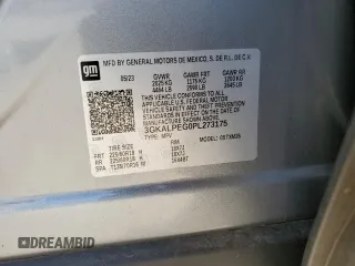 2023 GMC Terrain SLT z VIN 3GKALPEG0PL273175, wystawiony jako Copart lot #48524875 z przebiegiem 33 842 mil mil oraz Szkoda całkowita • Salvage title. Historia ofert i sprzedaży dostępna na DreamBid. Obrazek 14.