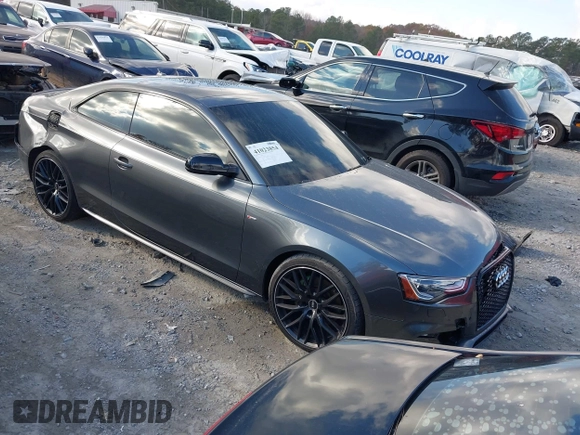 2016 Audi A5 Premium Plus with VIN WAUM2AFR7GA007018, listed as a IAAI auction lot 41023854 with 130,311 mi miles. Bid and sale history available at carsss.com. Image 1.