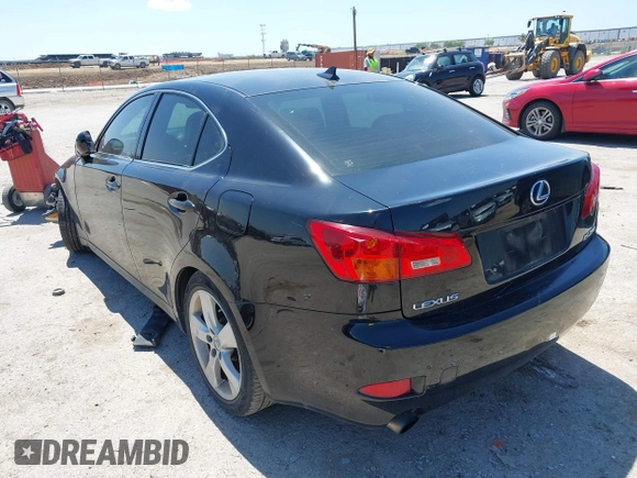2007 Lexus IS 250 with VIN JTHBK262075046771, listed as a IAAI auction lot 42094243 with 225,879 mi miles and . Bid and sale history available at DreamBid. Image 3.