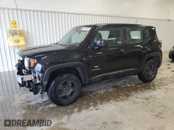2017 Jeep Renegade Sport with VIN ZACCJBAB9HPF95605, listed as a Copart auction lot 52074305 with 67,466 mi miles and Salvage Title. Bid and sale history available at carsss.com. Image 1.
