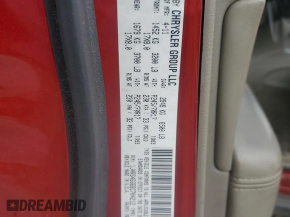 2011 Jeep Grand Cherokee Laredo with VIN 1J4RS4GG6BC704212, listed as a Copart auction lot 83753234 with 200,104 mi miles and Salvage Title. Bid and sale history available at DreamBid. Image 13.