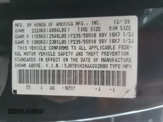 2010 Acura RDX with VIN 5J8TB1H29AA002880, listed as a Copart auction lot 44302955 with 170,396 mi miles and Salvage Title. Bid and sale history available at carsss.com. Image 16.