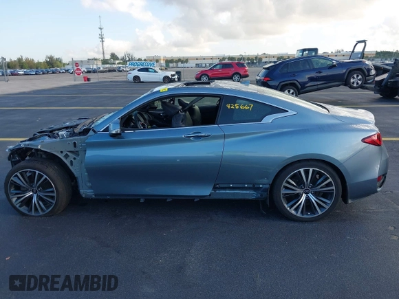 2020 Infiniti Q60 Luxe with VIN JN1EV7EK8LM341026, listed as a IAAI auction lot 42197596 with 54,500 mi miles and . Bid and sale history available at DreamBid. Image 15.