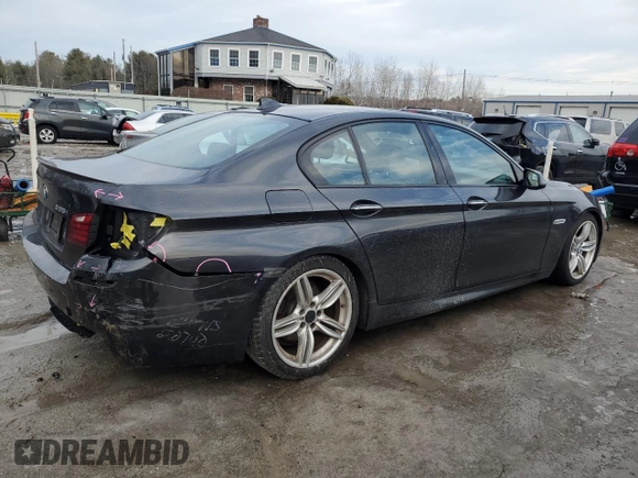 2014 BMW 5 Series 535i xDrive with VIN WBA5B3C5XED535942, listed as a Copart auction lot 46106275 with 183,796 mi miles and Clean Title. Bid and sale history available at carsss.com. Image 3.