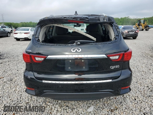2019 Infiniti QX60 Luxe with VIN 5N1DL0MN7KC561596, listed as a Copart auction lot 53756085 with 77,041 mi miles and Salvage title. Bid and sale history available at DreamBid. Image 6.