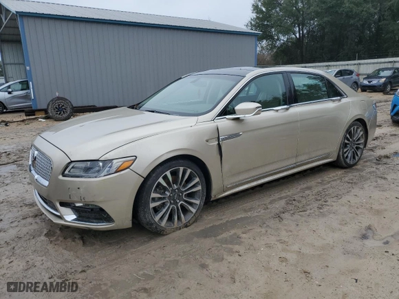 2017 Lincoln Continental Select with VIN 1LN6L9SK7H5636493, listed as a Copart auction lot 46155885 with 88,921 mi miles and Salvage Title. Bid and sale history available at carsss.com. Image 1.