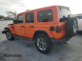 2018 Jeep Wrangler Unlimited Sahara with VIN 1C4HJXEN2JW326894, listed as a Copart auction lot 59691955 with 53,141 mi miles and Salvage title. Bid and sale history available at DreamBid. Image 2.