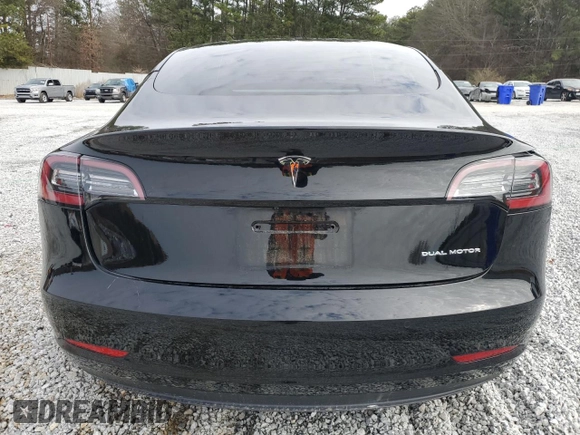 2022 Tesla Model 3 Long Range with VIN 5YJ3E1EB1NF178703, listed as a Copart auction lot 44350175 with 0 mi miles and Salvage Title. Bid and sale history available at carsss.com. Image 6.