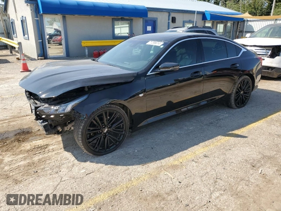 2021 Cadillac CT5 Luxury with VIN 1G6DW5RK2M0117864, listed as a Copart auction lot 71296614 with 50,185 mi miles and Salvage title. Bid and sale history available at DreamBid. Image 1.