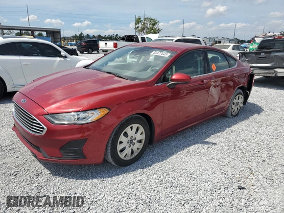 2019 Ford Fusion S with VIN 3FA6P0G75KR246995, listed as a Copart auction lot 50477645 with 79,492 mi miles and Salvage Title. Bid and sale history available at DreamBid. Image 1.