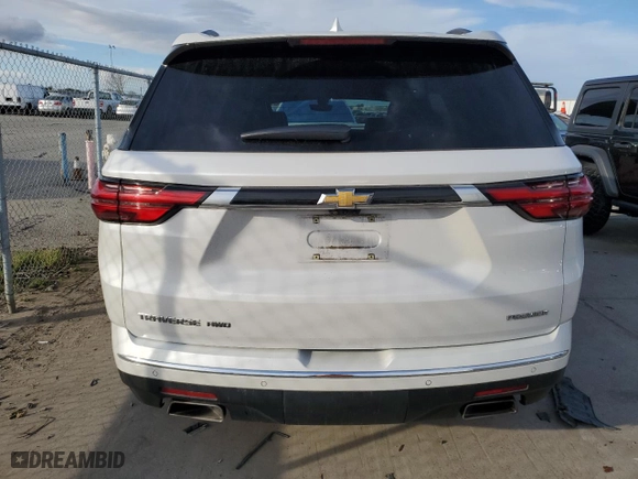 2022 Chevrolet Traverse Premier with VIN 1GNEVKKW9NJ125026, listed as a Copart auction lot 46360055 with 50,505 mi miles and Salvage Title. Bid and sale history available at carsss.com. Image 6.