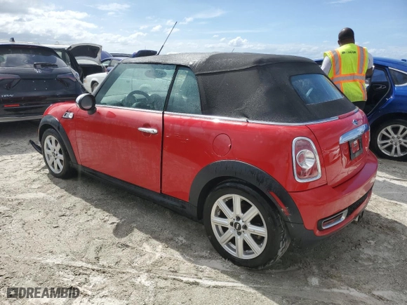 2011 MINI Cooper Convertible s with VIN WMWZP3C57BTX84235, listed as a Copart auction lot 76177014 with 52,947 mi miles and Non Repairable. Bid and sale history available at carsss.com. Image 2.