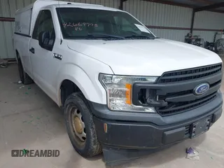 2018 Ford F-150 XL with VIN 1FTMF1CB1JKF83171, listed as a IAAI auction lot 42669775 with 128,140 mi miles and . Bid and sale history available at DreamBid. Image 1.