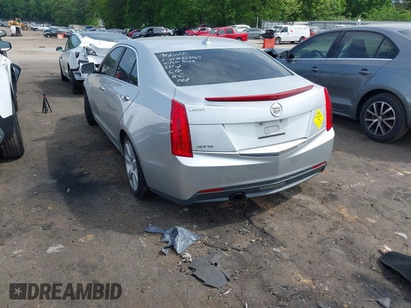 2014 Cadillac ATS Standard RWD with VIN 1G6AA5RA2E0103019, listed as a IAAI auction lot 42092185 with 114,373 mi miles and . Bid and sale history available at DreamBid. Image 3.