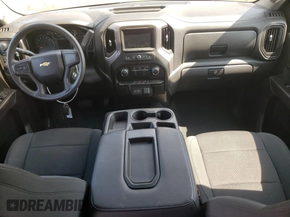 2021 Chevrolet Silverado 1500 Custom with VIN 3GCPYBEH9MG130670, listed as a Copart auction lot 68754854 with 63,770 mi miles and Salvage Title. Bid and sale history available at DreamBid. Image 8.