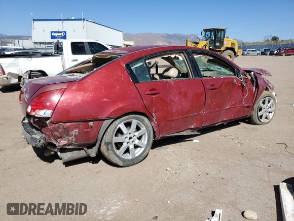 2005 Nissan Maxima 3.5 SL with VIN 1N4BA41E95C869523, listed as a Copart auction lot 51866594 with 0 mi miles and Salvage Title. Bid and sale history available at carsss.com. Image 3.