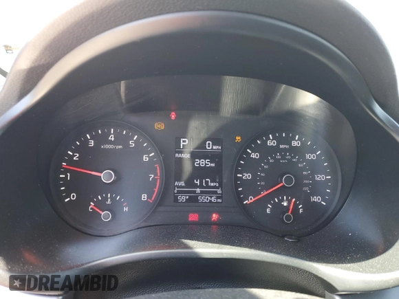 2023 Kia Rio LX z VIN 3KPA24AD3PE577193, wystawiony jako Copart lot #50104585 z przebiegiem 55 046 mil mil oraz Szkoda całkowita • Salvage title. Historia ofert i sprzedaży dostępna na DreamBid. Obrazek 9.