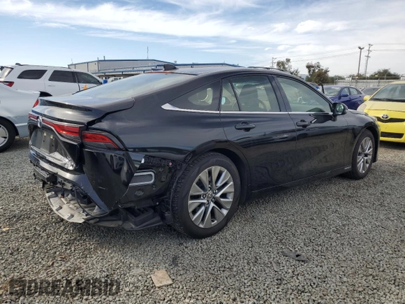 2021 Toyota Mirai XLE with VIN JTDAAAAA9MA003624, listed as a Copart auction lot 47292825 with 35,077 mi miles and Salvage Title. Bid and sale history available at carsss.com. Image 3.