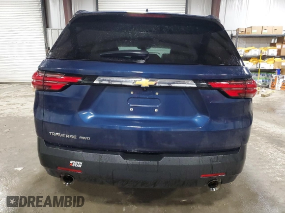 2022 Chevrolet Traverse LS with VIN 1GNEVFKW1NJ168119, listed as a Copart auction lot 80633784 with 19,096 mi miles and Salvage Title. Bid and sale history available at carsss.com. Image 6.