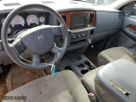 2006 Dodge Ram 2500 SLT with VIN 3D7KS29C36G138752, listed as a Copart auction lot 47863025 with 0 mi miles and Salvage Title. Bid and sale history available at carsss.com. Image 8.