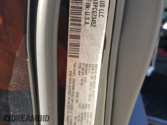 2023 Dodge Durango SRT 392 Premium with VIN 1C4SDJGJ8PC673452, listed as a Copart auction lot 83558234 with Not Provided miles and Clean Title. Bid and sale history available at DreamBid. Image 13.