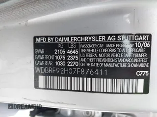 2007 Mercedes-Benz C 280 Luxury with VIN WDBRF92H07F876411, listed as a IAAI auction lot 41942611 with 250,976 mi miles and . Bid and sale history available at DreamBid. Image 9.