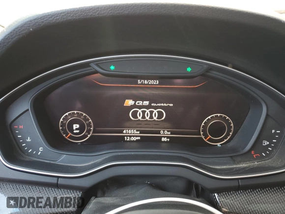 2020 Audi SQ5 Premium Plus with VIN WA1B4AFY9L2055520, listed as a Copart auction lot 50660803 with 41,655 mi miles and . Bid and sale history available at DreamBid. Image 9.