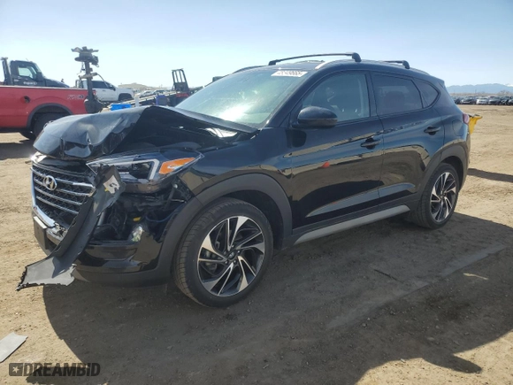 2021 Hyundai Tucson Limited with VIN KM8J3CALXMU407825, listed as a Copart auction lot 48349665 with 49,654 mi miles and Salvage Title. Bid and sale history available at carsss.com. Image 1.