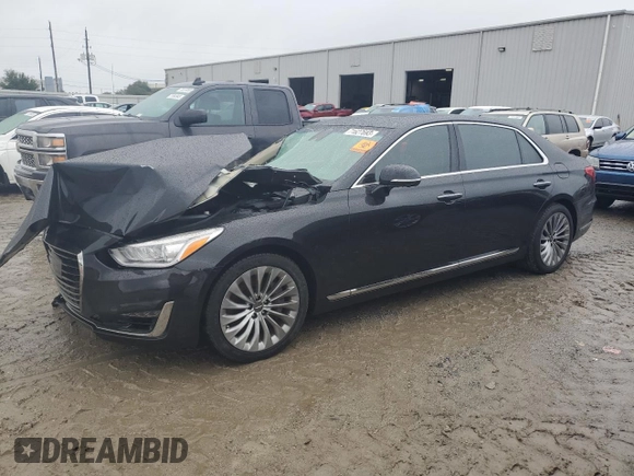 2018 Genesis G90 Premium z VIN KMHG34JA4JU046831, wystawiony jako Copart lot #71627693 z przebiegiem 38 207 mil mil oraz . Historia ofert i sprzedaży dostępna na DreamBid. Obrazek 1.