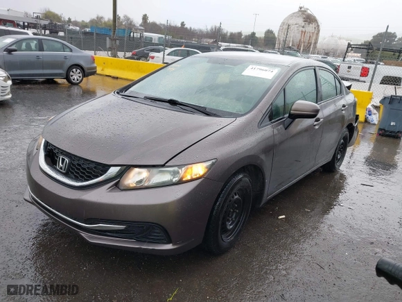 2015 Honda Civic Sedan LX with VIN 19XFB2F5XFE257489, listed as a IAAI auction lot 41796074 with 296,903 mi miles. Bid and sale history available at carsss.com. Image 17.