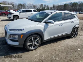 2021 Hyundai Kona Limited with VIN KM8K3CA58MU670529, listed as a Copart auction lot 46647445 with 61,141 mi miles and Salvage Title. Bid and sale history available at carsss.com. Image 1.