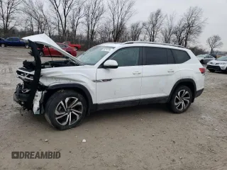 2022 Volkswagen Atlas SEL with VIN 1V2BR2CA6NC512106, listed as a Copart auction lot 85214154 with 53,931 mi miles and Salvage title. Bid and sale history available at DreamBid. Image 1.